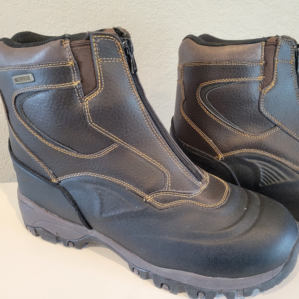 Totes mens 13 leather winter snow boots